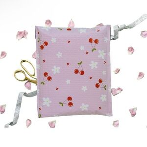 Cherry Print Bubble Polymailers, 8.5x11”, Pack of 25
